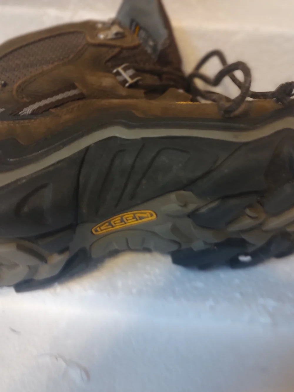 Keen Men's Brown Leather Hiking Boots Waterproof Size 13